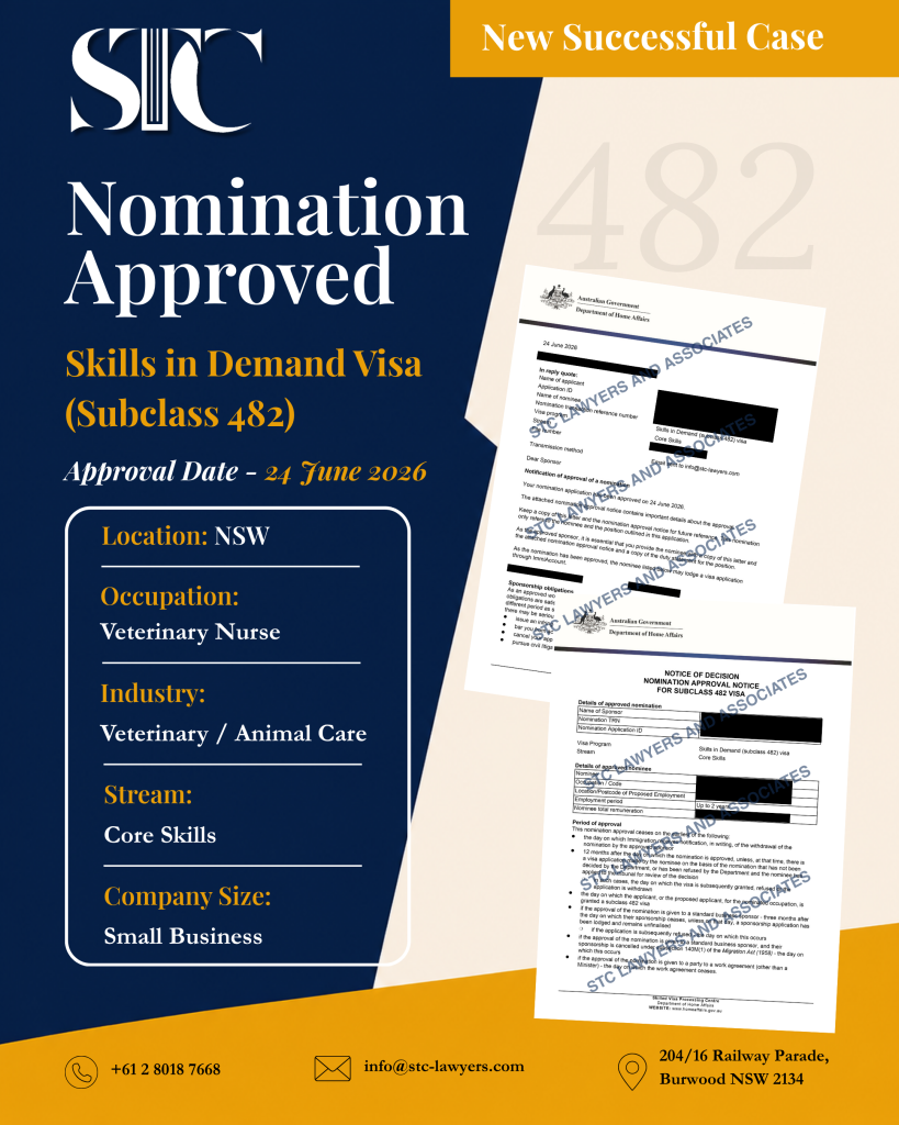 ๐ SUCCESS STORY | 482 NOMINATION APPROVED 1 24 June 2026