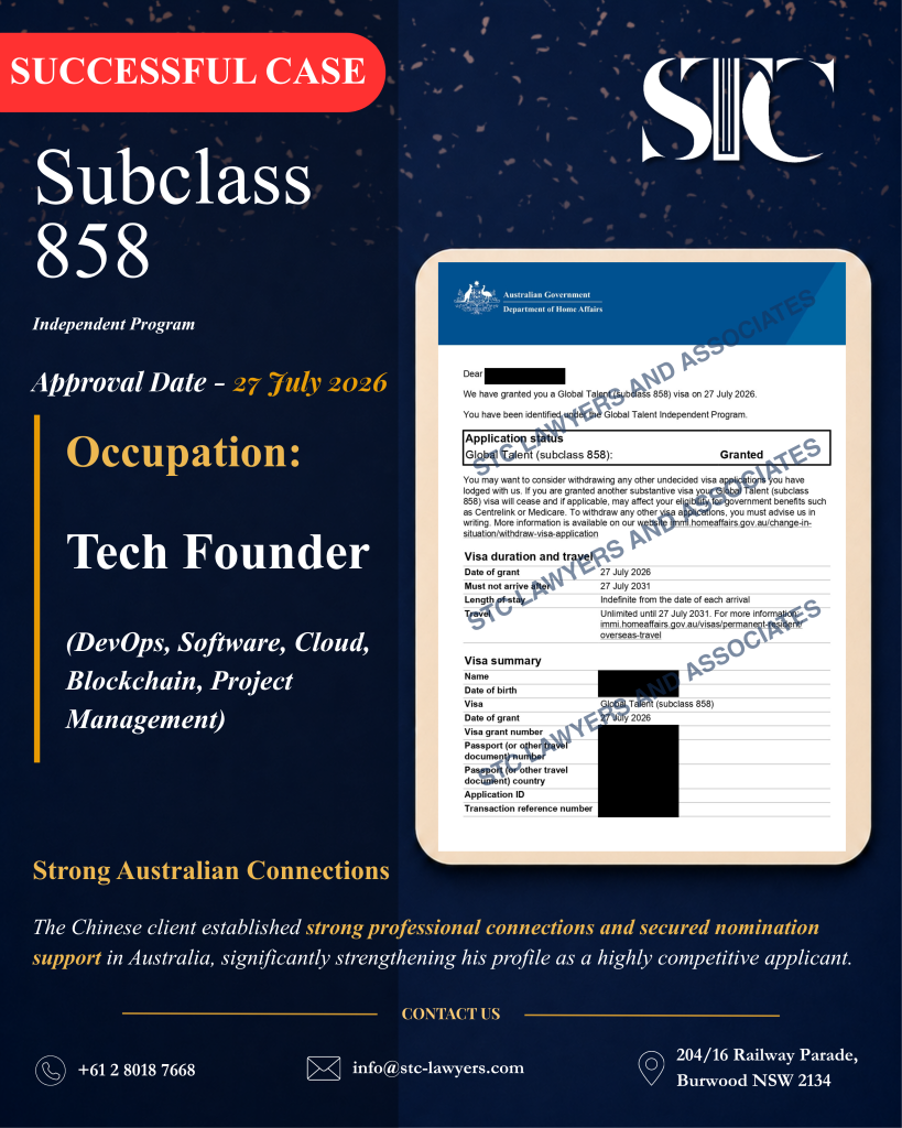 ๐ ANOTHER SUBCLASS 858 SUCCESS! ๐ฆ๐บ๐ 1 27 July 2026