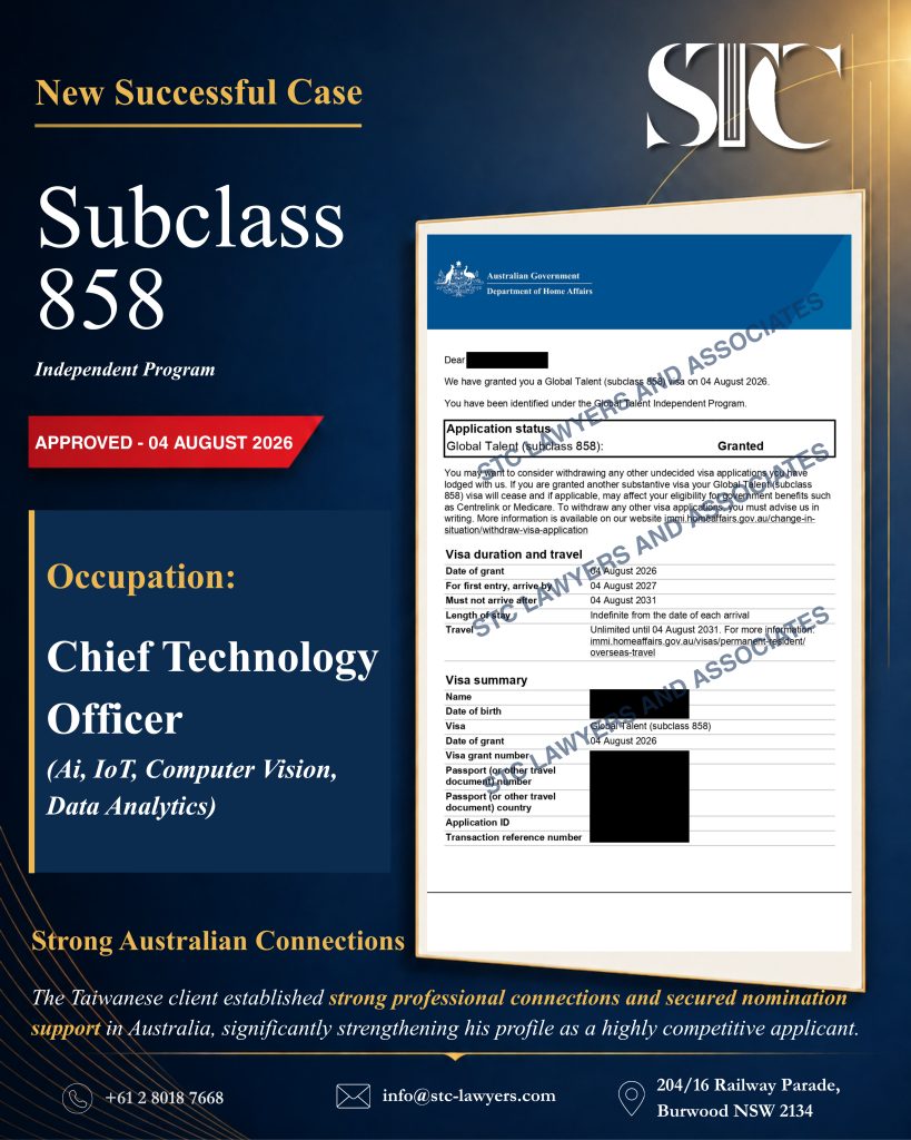 ๐ ANOTHER SUBCLASS 858 SUCCESS! ๐ฆ๐บ๐ 1 4 August 2026