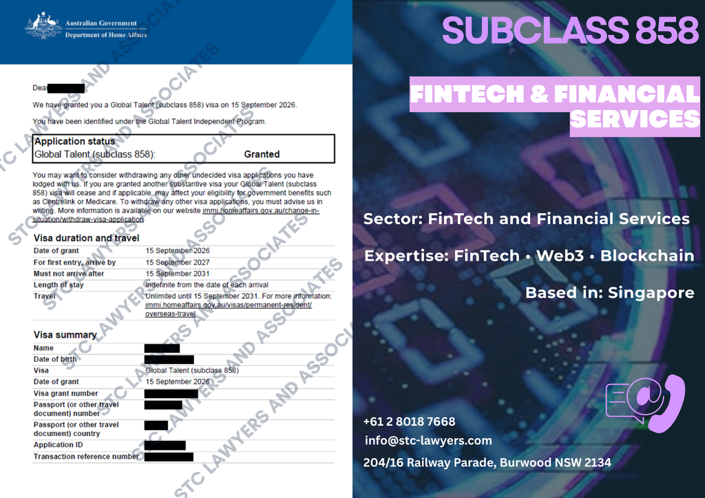 🎉 澳洲 NIV 858 成功获批|FinTech × 金融服务 × Web3 / Blockchain 1 post 3